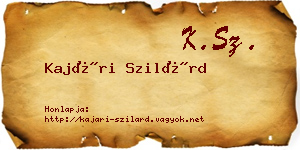 Kajári Szilárd névjegykártya