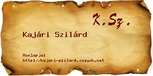 Kajári Szilárd névjegykártya
