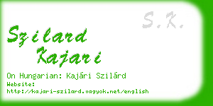 szilard kajari business card